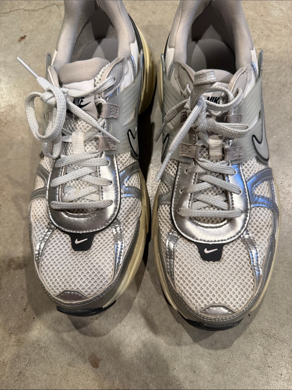 Nike Silver and White running  Sneakers